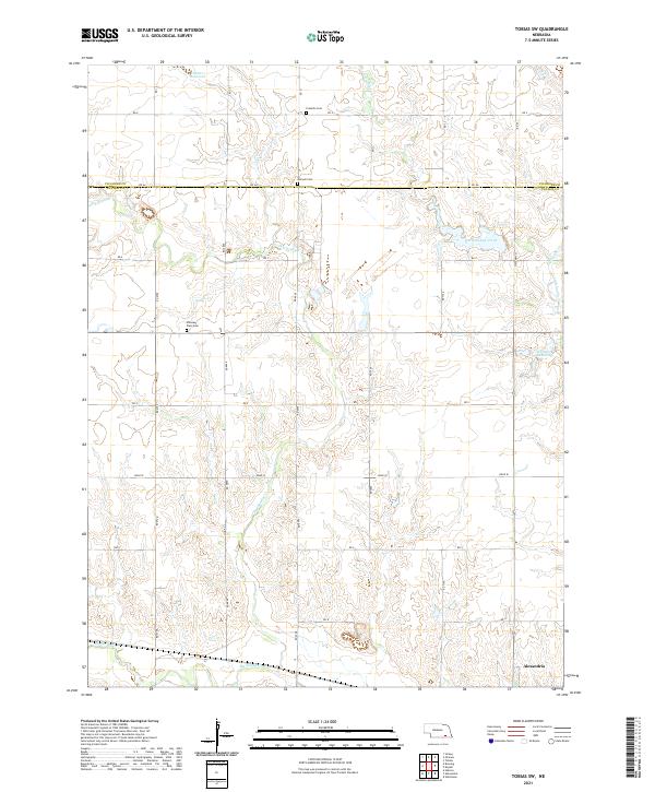 Tobias SW topographic map thumbnail