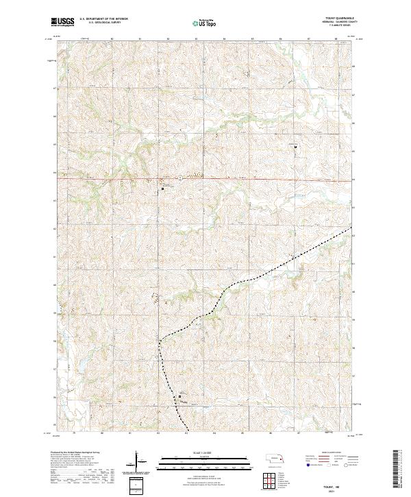 Touhy topographic map thumbnail