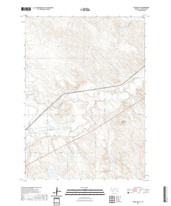 Trunk Butte topographic map thumbnail