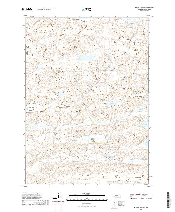 Turpin Lake West topographic map thumbnail