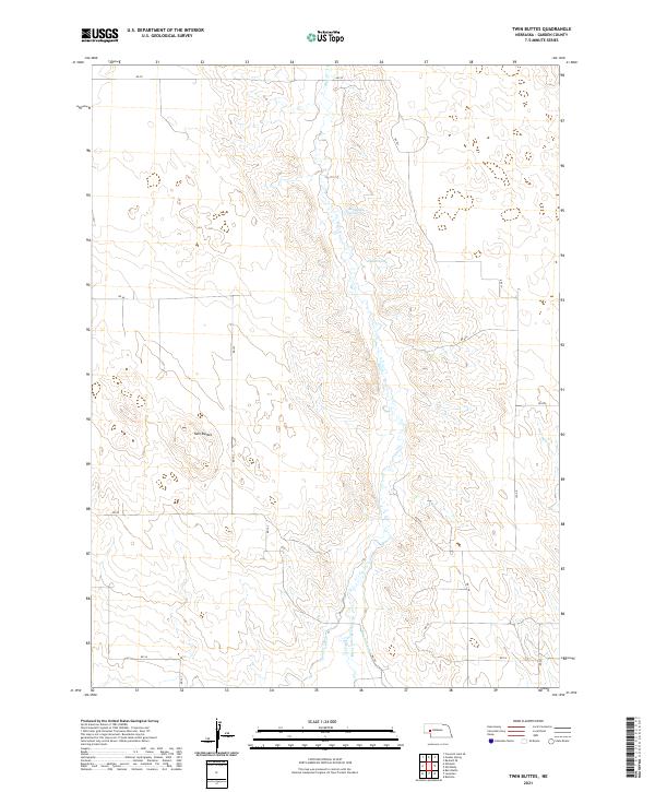 Twin Buttes topographic map thumbnail