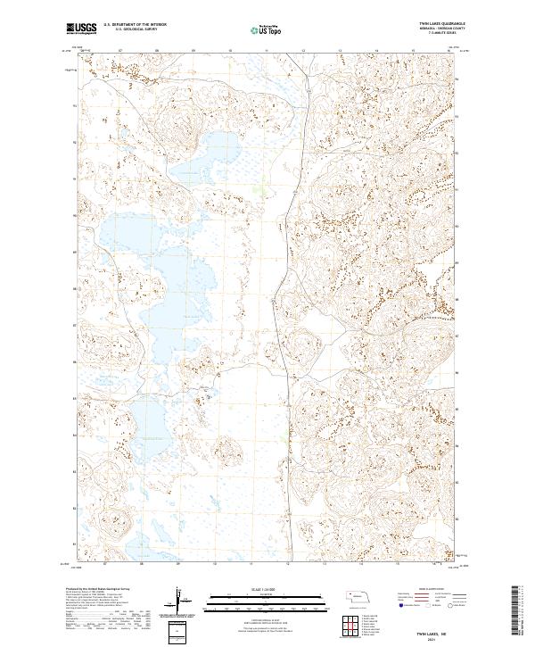 Twin Lakes topographic map thumbnail