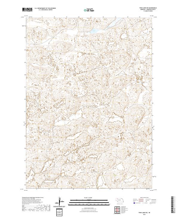 Twin Lakes NE topographic map thumbnail