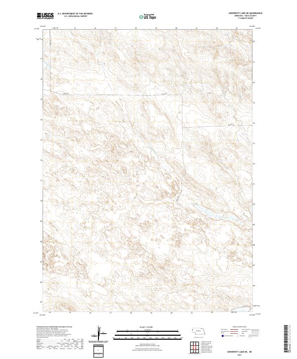 University Lake NE topographic map thumbnail