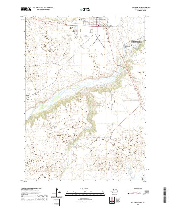 Valentine South topographic map thumbnail