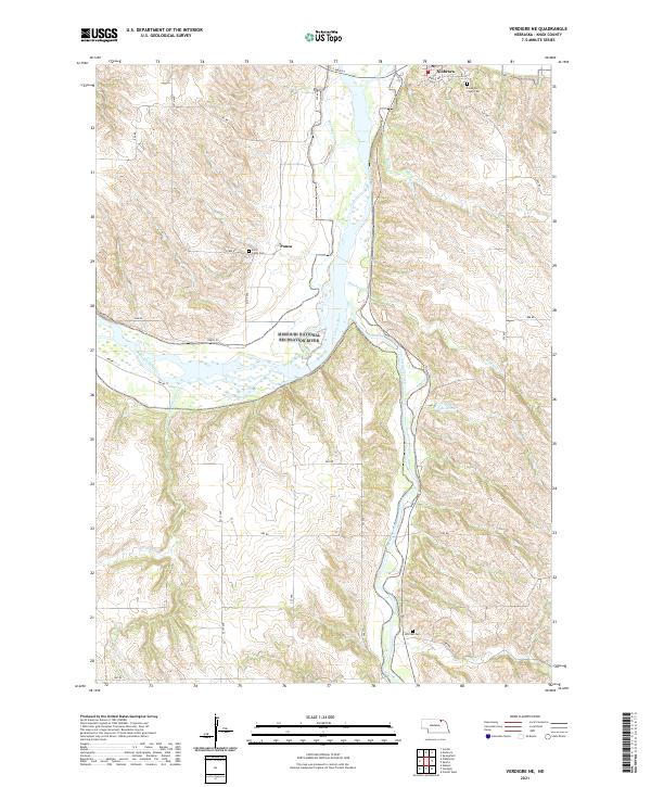 Verdigre NE topographic map thumbnail