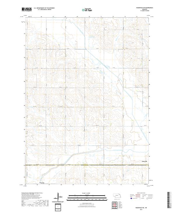 Wakefield SW topographic map thumbnail