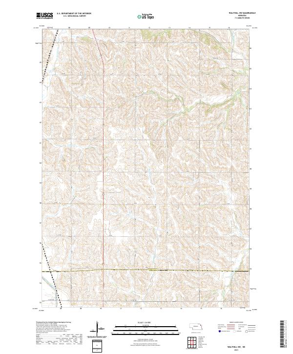 Walthill SW topographic map thumbnail