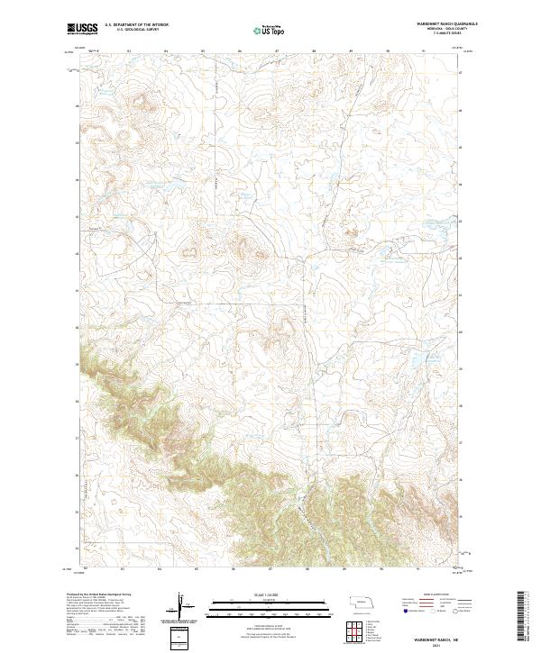 Warbonnet Ranch 2021 topographic map thumbnail