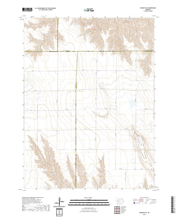 Wauneta SE topographic map thumbnail