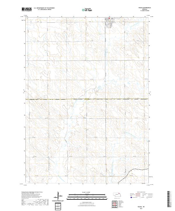 Wausa topographic map thumbnail