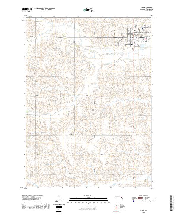 Wayne topographic map thumbnail