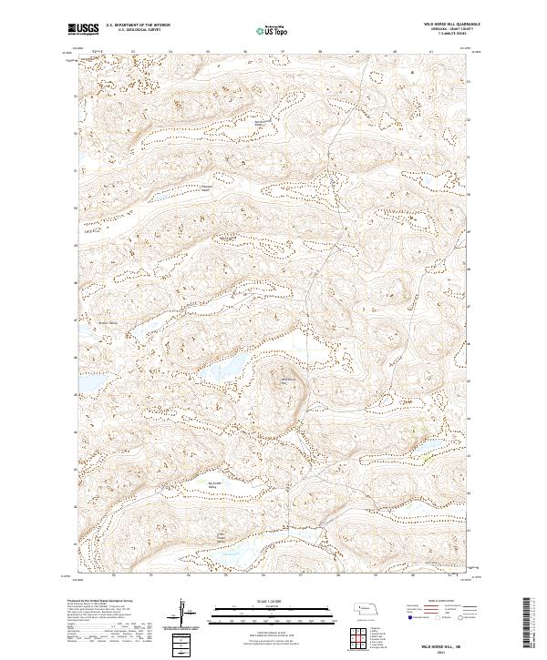 Wild Horse Hill topographic map thumbnail