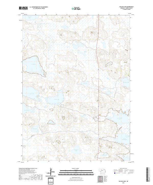 Willow Lake topographic map thumbnail