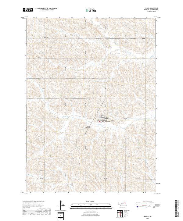 Winside topographic map thumbnail
