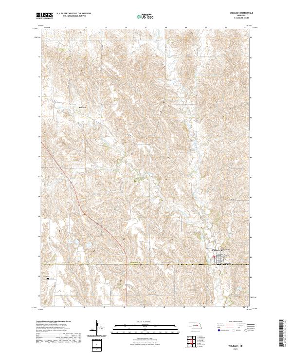 Wolbach topographic map thumbnail