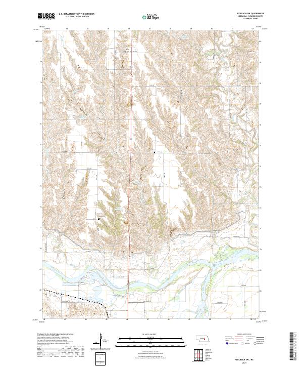 Wolbach SW topographic map thumbnail