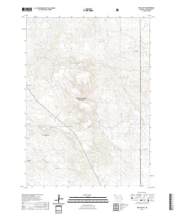 Wolf Butte topographic map thumbnail