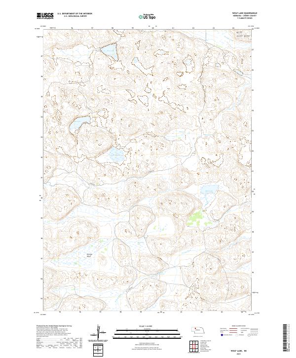 Wolf Lake topographic map thumbnail