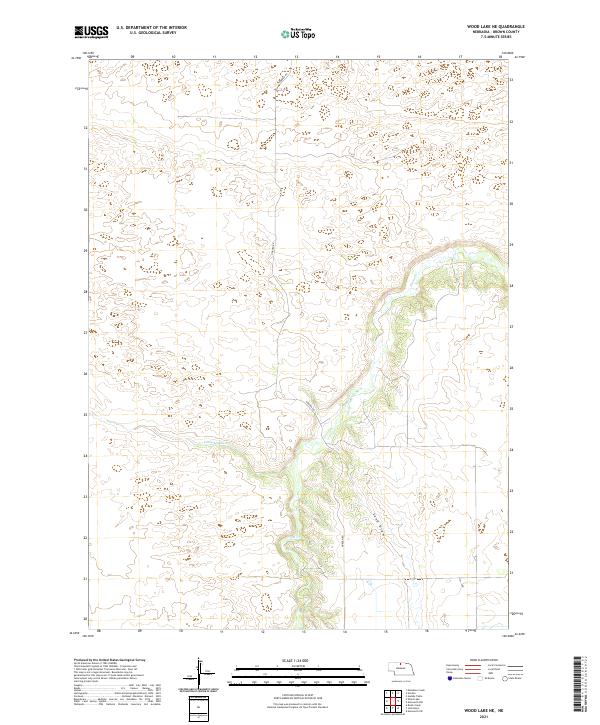 Wood Lake NE topographic map thumbnail