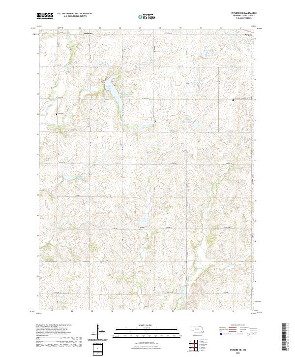 Wymore NE topographic map thumbnail