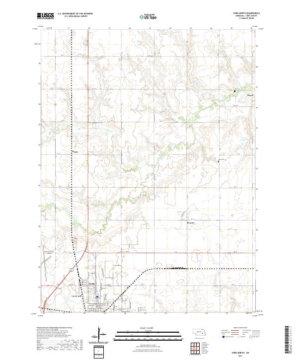 York North topographic map thumbnail