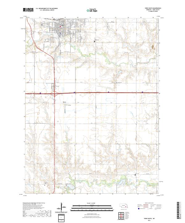 York South topographic map thumbnail