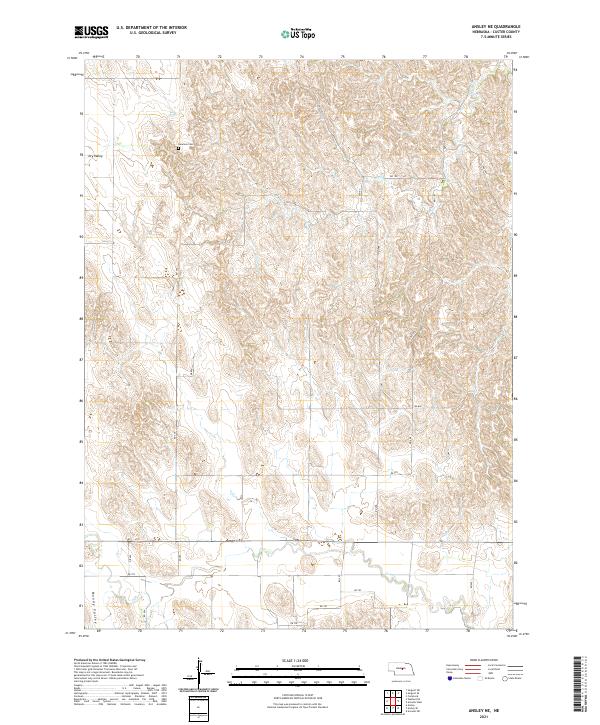 Ansley NE topographic map thumbnail