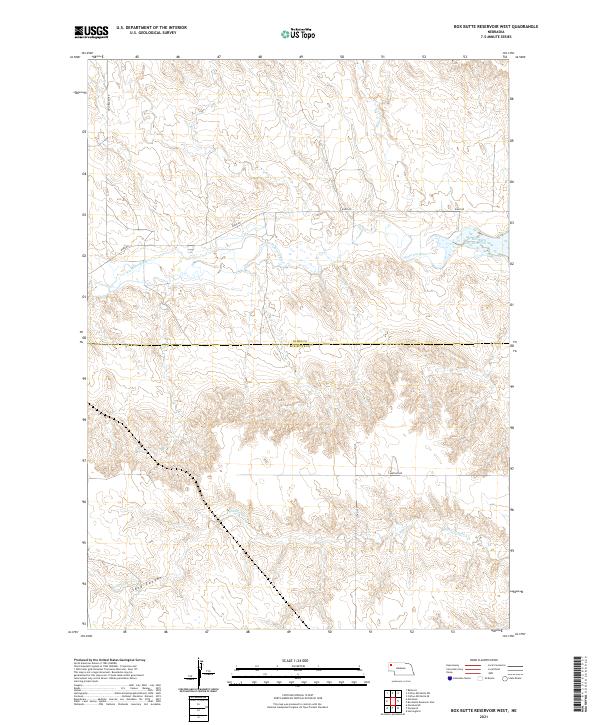 Box Butte Reservoir West topographic map thumbnail