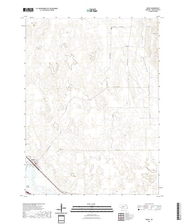 Brady topographic map thumbnail