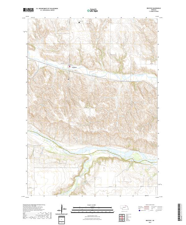 Bristow topographic map thumbnail