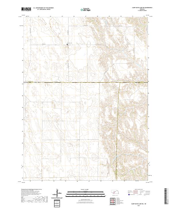 Camp Hayes Lake NE topographic map thumbnail