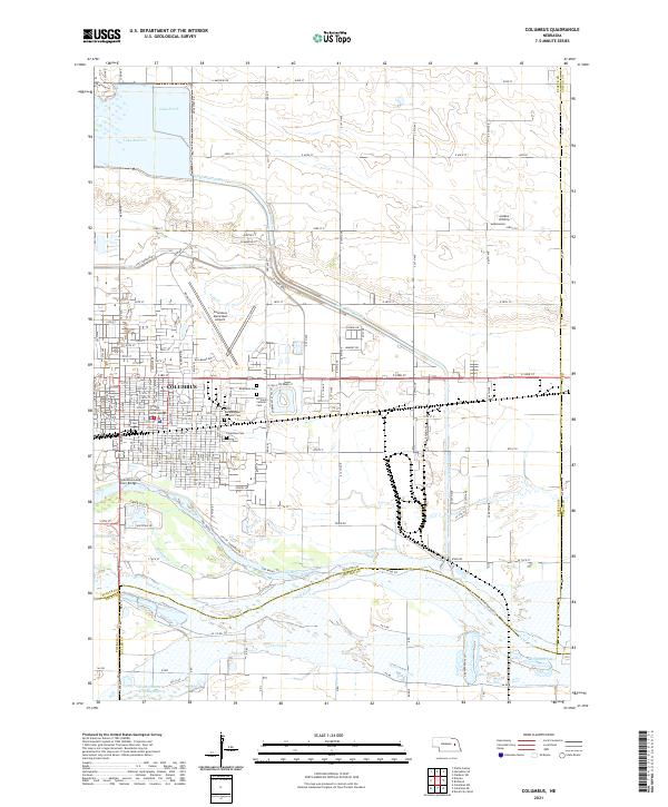 Columbus topographic map thumbnail