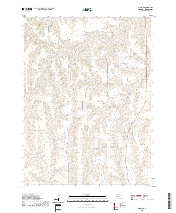 Curtis SW topographic map thumbnail