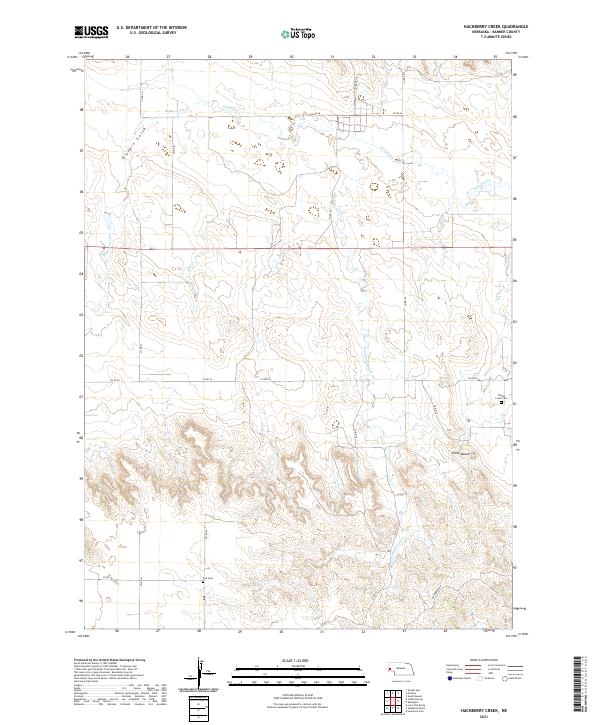 Hackberry Creek topographic map thumbnail