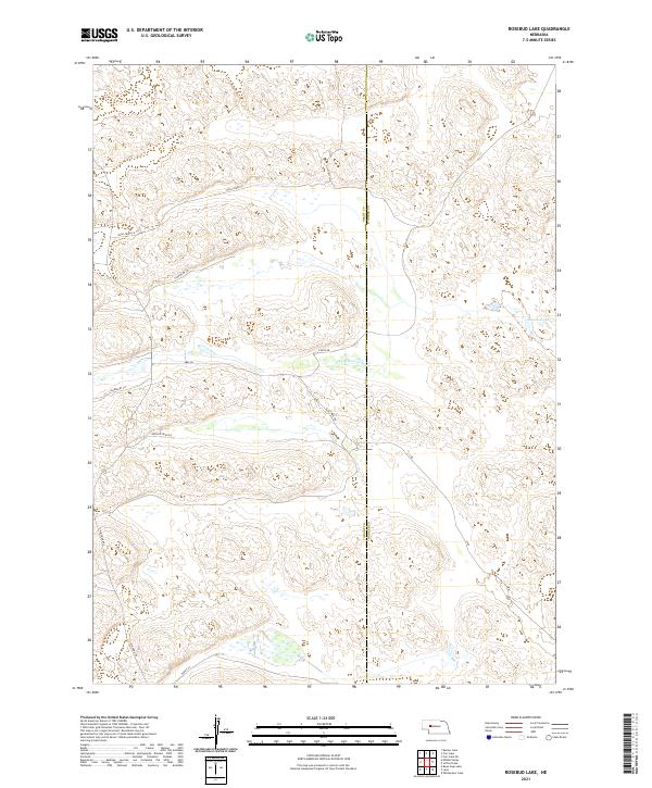 Rosebud Lake topographic map thumbnail