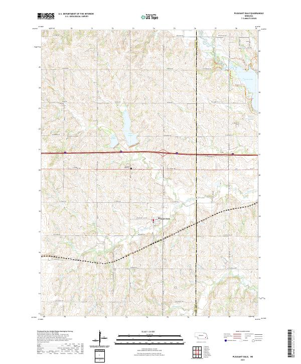 Pleasant Dale topographic map thumbnail