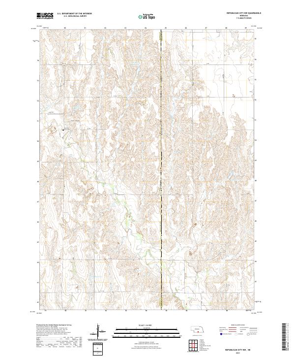 Republican City NW topographic map thumbnail