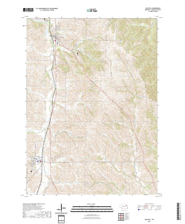 Walthill topographic map thumbnail