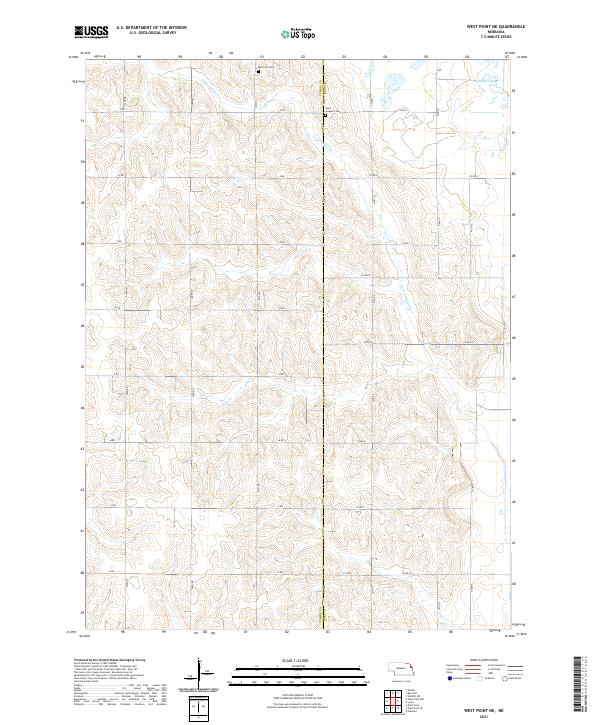 West Point NE topographic map thumbnail