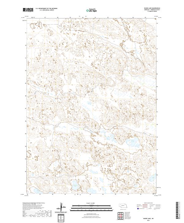 Skunk Lake topographic map thumbnail