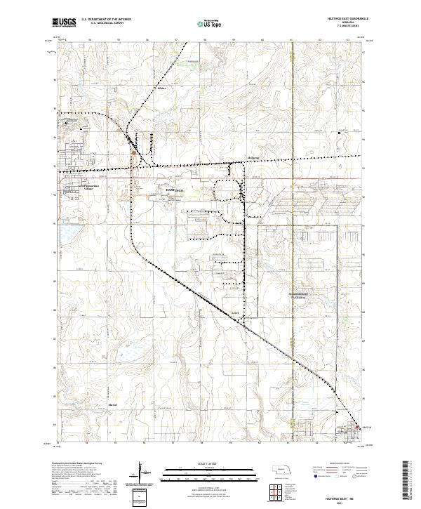 Hastings East topographic map thumbnail