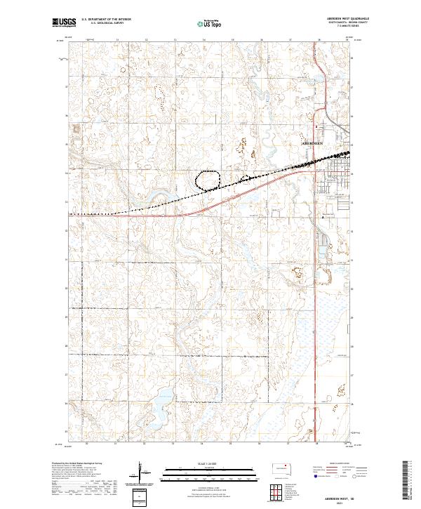 Aberdeen West topographic map thumbnail