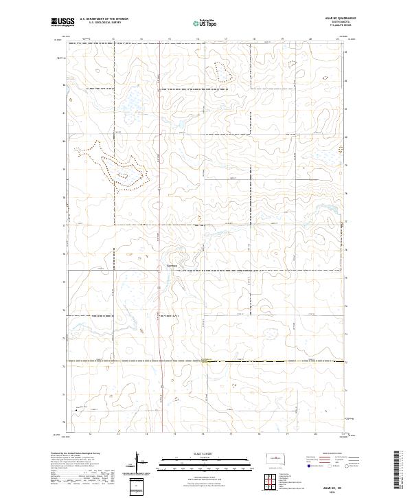 Agar NE topographic map thumbnail
