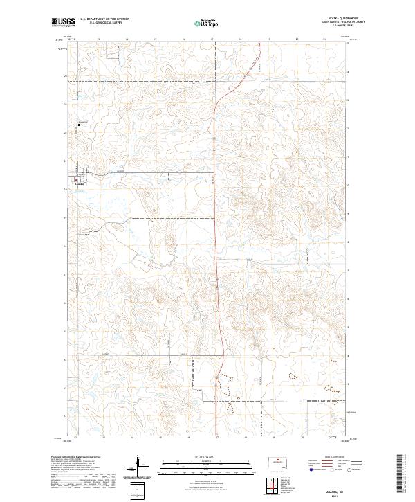 Akaska topographic map thumbnail