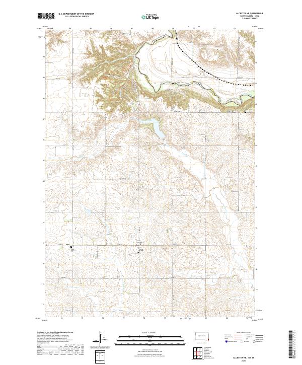 Alcester NE topographic map thumbnail