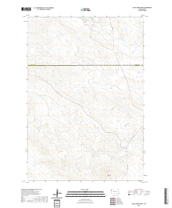 Alkali Creek West topographic map thumbnail