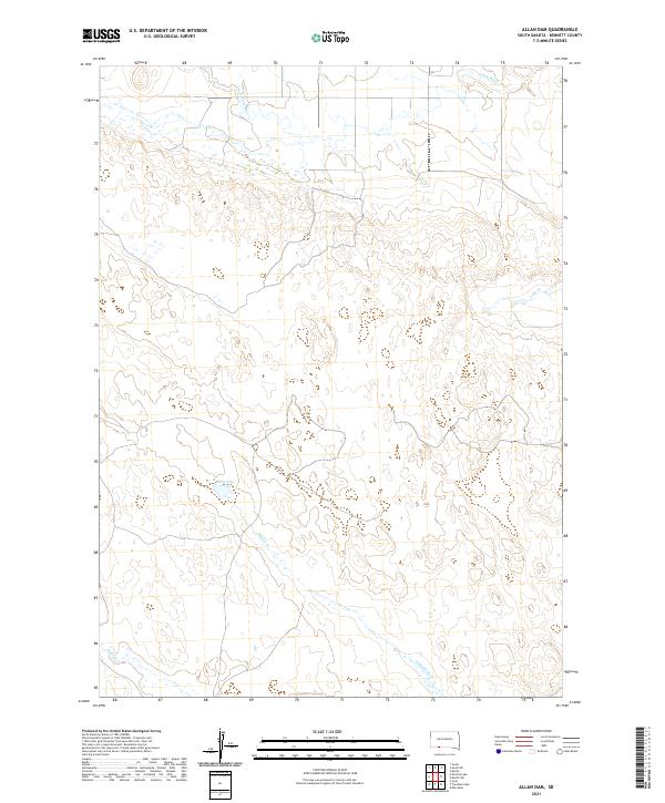 Allan Dam topographic map thumbnail