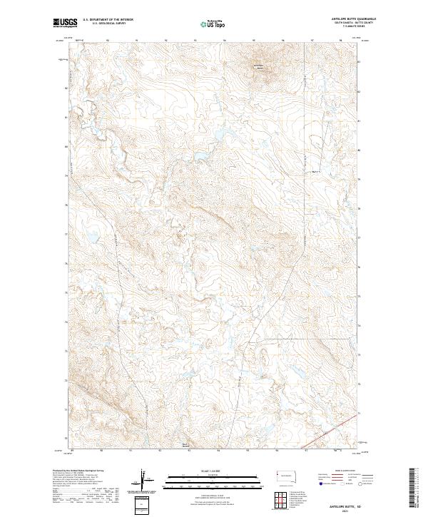 Antelope Butte topographic map thumbnail