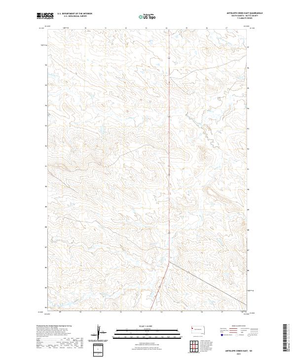 Antelope Creek East topographic map thumbnail
